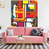 カラーフロー迷路 キャンバスプリント (インサイチュ (リビング))