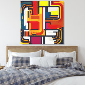 カラーフロー迷路 キャンバスプリント (インサイチュ (寝室))