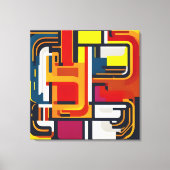 カラーフロー迷路 キャンバスプリント (正面)