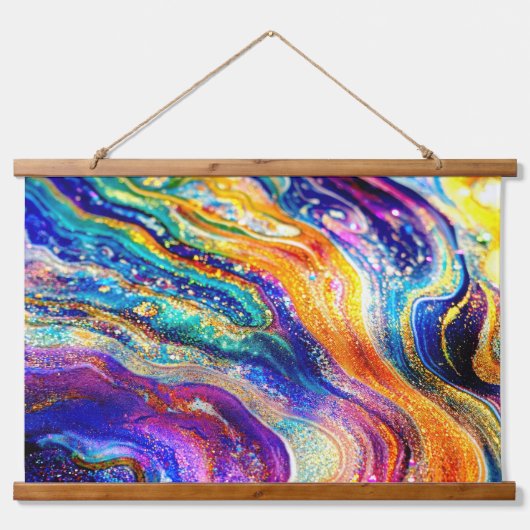 カラーフロー 吊り下げ型タペストリー (正面)