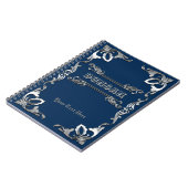 カラーブックラシッククのカバーシルバーオーナメント ノートブック (左側)