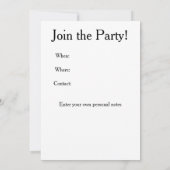 カラーブラインドギターパーティの招待状 招待状 (裏面)