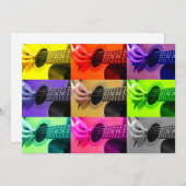 カラーブラインドギターパーティの招待状 招待状 (正面/裏面)