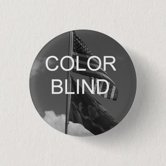 カラーブラインドグレースケールフラグ 缶バッジ (正面)