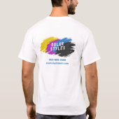 カラーブラシスプラッシュ Tシャツ (裏面)