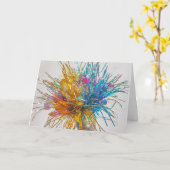 カラーブラストパーティー誕生日祝紙吹雪 カード (黄色い花)