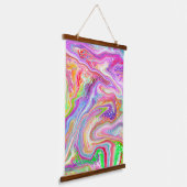 カラーブラスト大理石の流体アートぶら下がったのタペストリー 吊り下げ型タペストリー (傾斜あり)