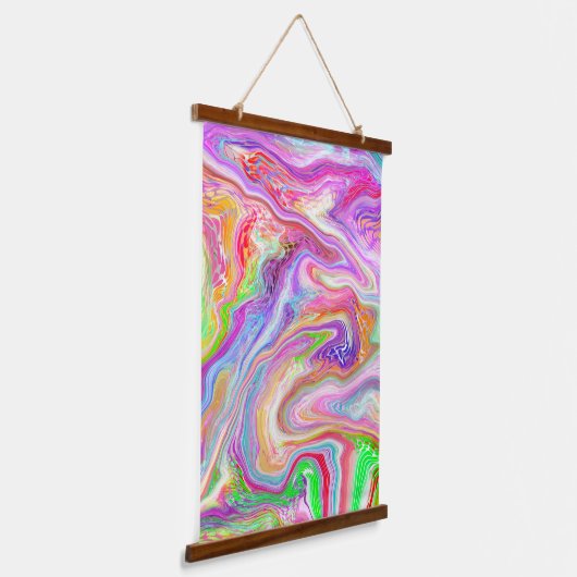 カラーブラスト大理石の流体アートぶら下がったのタペストリー 吊り下げ型タペストリー (傾斜あり)