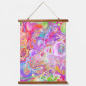 カラーブラスト大理石の流体アートぶら下がったのタペストリー 吊り下げ型タペストリー (正面2)