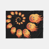 カラーブラックのLeroyのフリースブランケット フリースブランケット (正面(横))