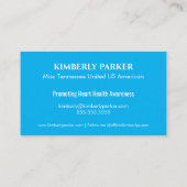 カラーブルーポップ・アートのグラデーション名刺 名刺 (裏面)