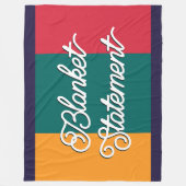 カラーブロッおもしろいクキャプショカラフルンCozyステートメント フリースブランケット (正面)