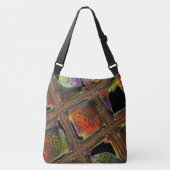 "カラーブロッキング"大型クロス体トートバッグ クロスボディバッグ (正面)