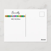 カラーブロックおもしろい救ファミリ懇親会 – 日付 ポストカード (裏面)