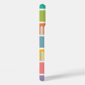 カラーブロックと手書きスクリプト名 Case-Mate iPhoneケース (裏面 / 右)