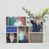 カラーブロックのグラデーションの発表 招待状 (スタンド正面)