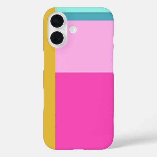 カラーブロックアートジオメトリックシェイプブライトターコイズ Case-Mate iPhoneケース (裏面)