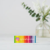 カラーブロックインスタグラムストライプのオプション スキニー名刺 (スタンド正面)