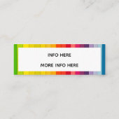 カラーブロックインスタグラムストライプのオプション スキニー名刺 (裏面)