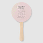 カラーブロックウェディングパーティー春ID740 ハンドファン (裏面)