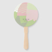 カラーブロックウェディングパーティー春ID740 ハンドファン (正面)