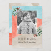 カラーブロッククリスマスフォト シーズンカード (正面/裏面)