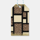 カラーブロッククリームアイボリーブラック&ヒョウのチーズ ギフトタグ (裏面)