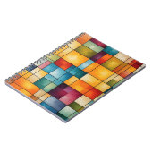 カラーブロックグリッド抽象芸術アート ノートブック (左側)