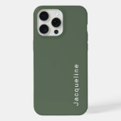 カラーブロックグリーン名ミニマルモダンリストスクリプト iPhoneケース (裏面)