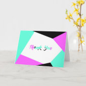 カラーブロックサンキューカード カード (黄色い花)