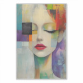 カラーブロックシュラレアリズムのポートレート シール (正面)