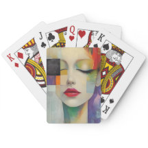 カラーブロックシュラレアリズムのポートレート