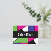 カラーブロックジオメトリ 名刺 (スタンド正面)