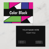 カラーブロックジオメトリ 名刺 (正面/裏面)