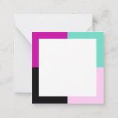 カラーブロックスクウェアありがとう ノートカード (裏面)