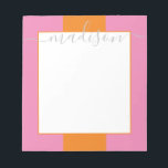 カラーブロックスクパーソナライズされたリプト名メモ帳 ノートパッド<br><div class="desc">PreppyPrint.com – このメモパーソナライズされた帳にtouchを追加する。「クリックパーソナライズ」を選択しカスタマイズ、フォントの色とサイズを変更して名前の正しい外観に合わせる。このデザインを好きな商品に移せ！アイテムのコーディネートについては、私のデザイナーストアPreppyPrint.comにアクセスして下さい。</div>