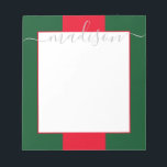 カラーブロックスクパーソナライズされたリプト名メモ帳 ノートパッド<br><div class="desc">PreppyPrint.com – このメモパーソナライズされた帳にtouchを追加する。「クリックパーソナライズ」を選択しカスタマイズ、フォントの色とサイズを変更して名前の正しい外観に合わせる。このデザインを好きな商品に移せ！アイテムのコーディネートについては、私のデザイナーストアPreppyPrint.comにアクセスして下さい。</div>