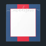 カラーブロックスクパーソナライズされたリプト名メモ帳 ノートパッド<br><div class="desc">PreppyPrint.com – このメモパーソナライズされた帳にtouchを追加する。「クリックパーソナライズ」を選択しカスタマイズ、フォントの色とサイズを変更して名前の正しい外観に合わせる。このデザインを好きな商品に移せ！アイテムのコーディネートについては、私のデザイナーストアPreppyPrint.comにアクセスして下さい。</div>