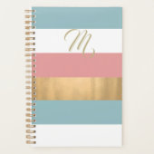 カラーブロックストライプのプランナー プランナー手帳 (正面)