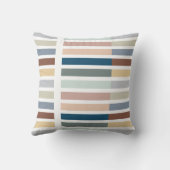 カラーブロックストライプ自然ニュートラ数々のル色 クッション (裏面)