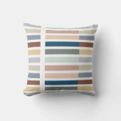 カラーブロックストライプ自然ニュートラ数々のル色 クッション (正面)