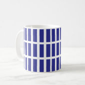 カラーブロックストライプ青 コーヒーマグカップ (正面左)