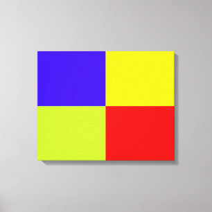 カラーブロックストリーキャンバス キャンバスプリント