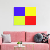 カラーブロックストリーキャンバス キャンバスプリント (インサイチュ (リビング))