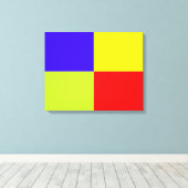 カラーブロックストリーキャンバス キャンバスプリント (インサイチュ (ウッドフロア))