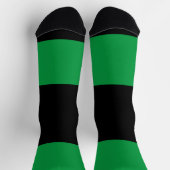 カラーブロックソックス – 緑 ソックス (上部)