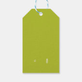 カラーブロックタイポグラフィクリスマスプレゼントラベルラップ ギフトタグ (裏面)