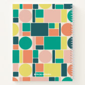 カラーブロックノートパターン（の模様が）あるパーソナライズされたー ノートブック (裏面)