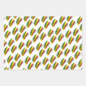 カラーブロックハッピーバースデー大事な行事 ラッピングペーパーシート (正面)