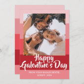 カラーブロックハートハッピーガレンティンズデイベスティー シーズンカード (正面/裏面)